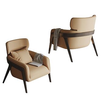 Jane European single sofa leisure chair 3d model