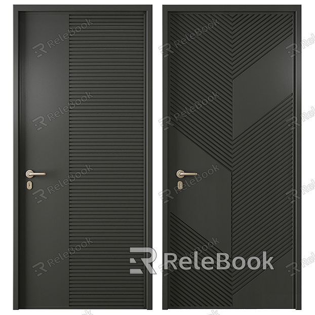 Door Flat Door Wash Room Door model