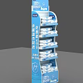 Organized Display Shelf With Multiple Stacked Disinfectant Wipes Packages For Retail Sale