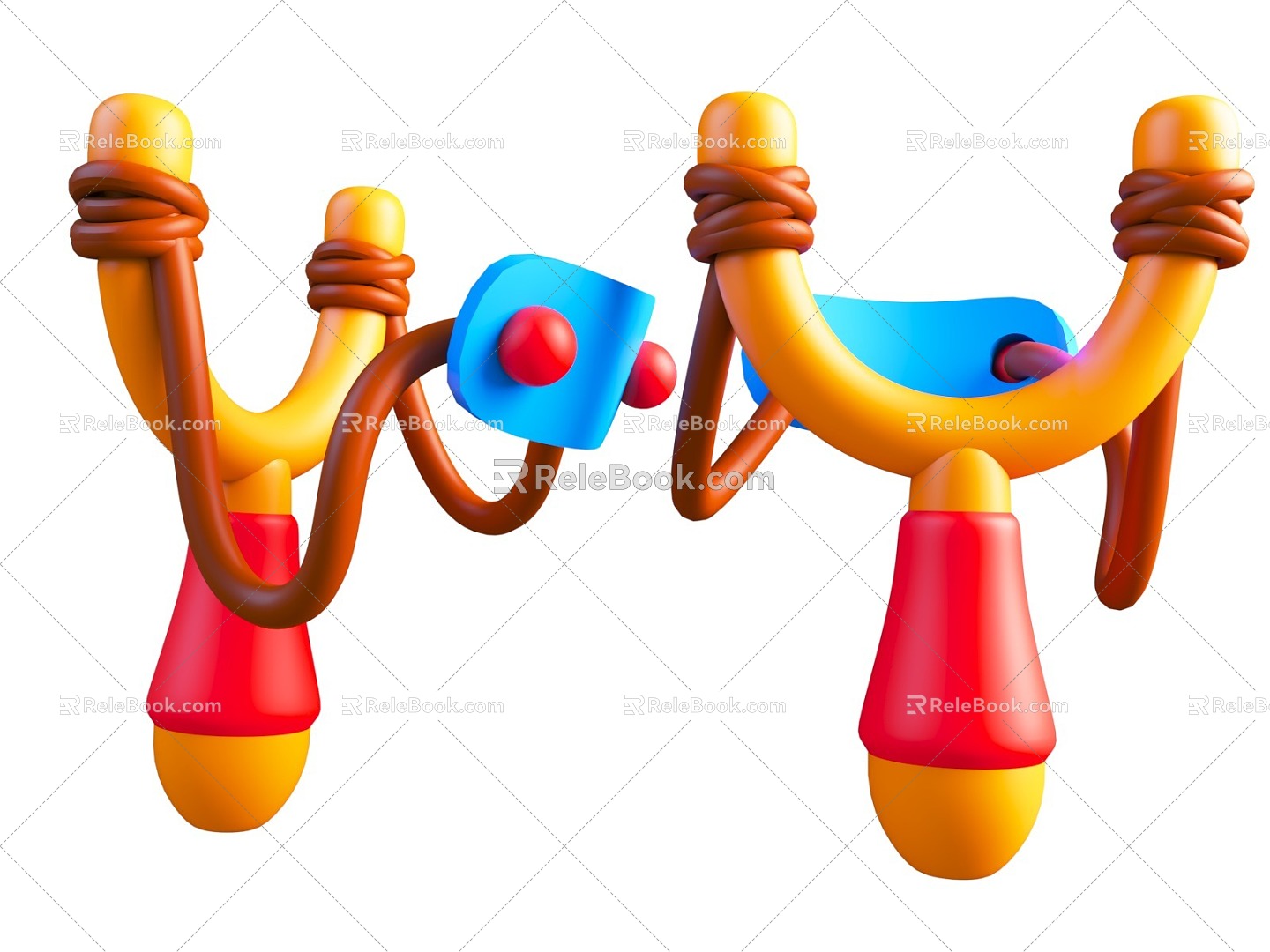 Cartoon style slingshot children's toy theme children's toy 3d model