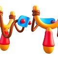 Cartoon style slingshot children's toy theme children's toy 3d model