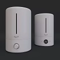 Two White Deerma Humidifiers With Digital Display Showing 22 And Knob Design