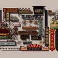 Diverse Vintage and Modern Billboards Featuring Chinese English Advertisements Various Styles Industries