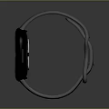 Fashionable Smartwatch With White Strap Square Dial And Colorful Display As Accessory
