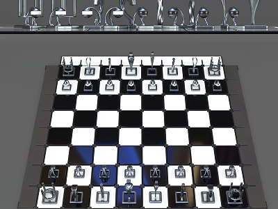 Modern Chess Ornaments 3d model