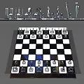 Modern Chess Ornaments 3d model