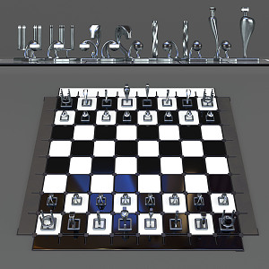 Modern Chess Ornaments 3d model