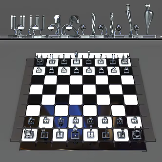 Modern Chess Ornaments 3d model