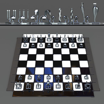 Modern Chess Ornaments 3d model