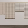 Natural Wood Blinds With Vertical And Horizontal Slat Designs For Home Interior Walls