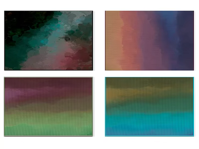 Colorful Square Rugs with Abstract Gradient Patterns for Modern Home Decor 3d model