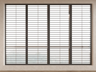 Louver Floor-to-ceiling Window 3d model