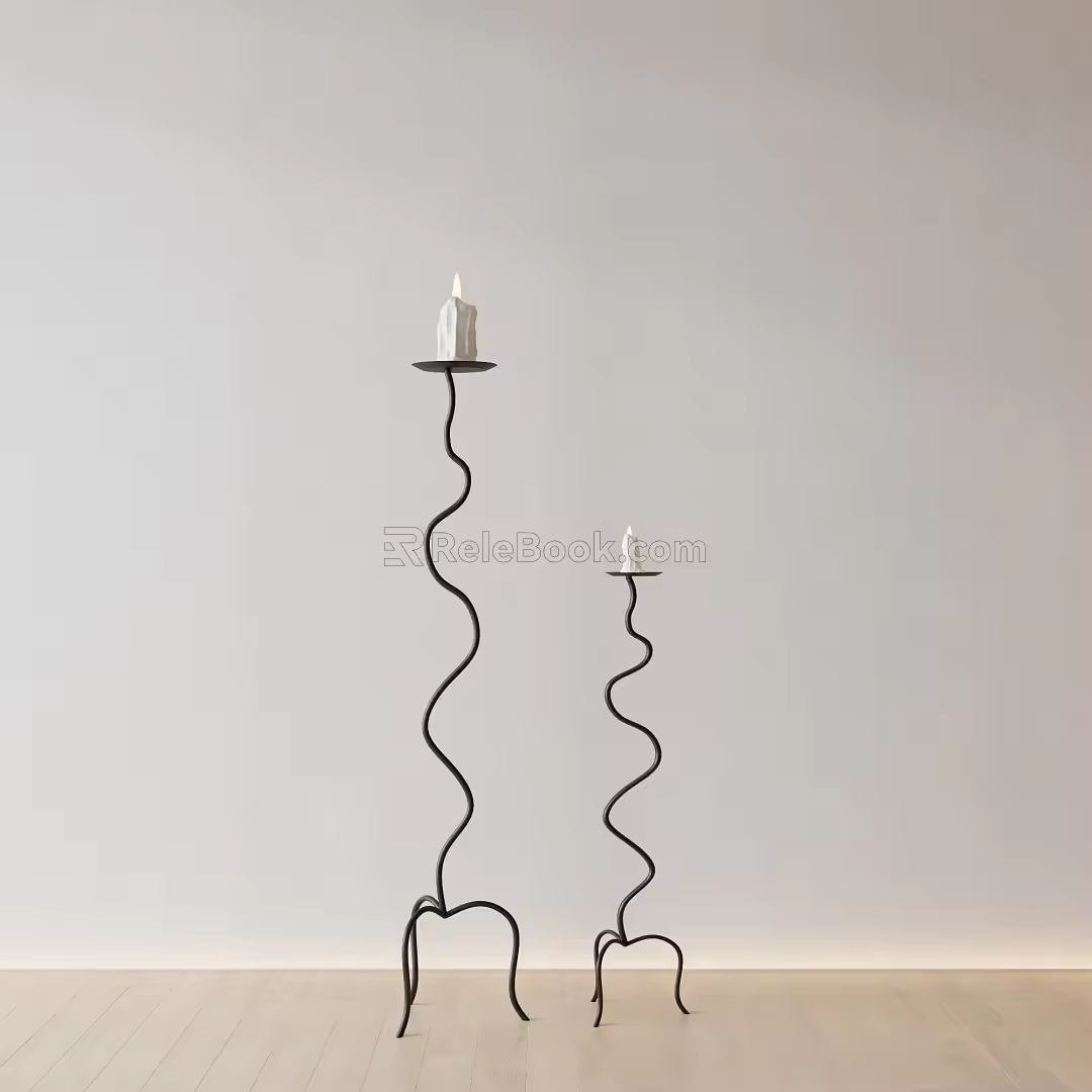 Simple Decorative Candlestick 3d model