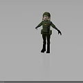 German Shepherd Dog In Green Military Uniform With Helmet National Badge And Standing Pose