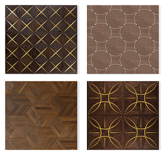 Modern Flooring New Classical Wood Flooring Stone Ground Parquet Template Combination 3d model