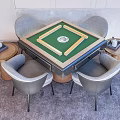 Modern Mahjong Table and Chair Mahjong Table Chess and Card Table 3d model