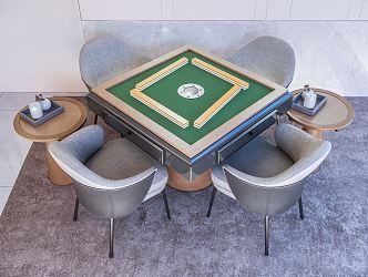 Modern Mahjong Table and Chair Mahjong Table Chess and Card Table 3d model