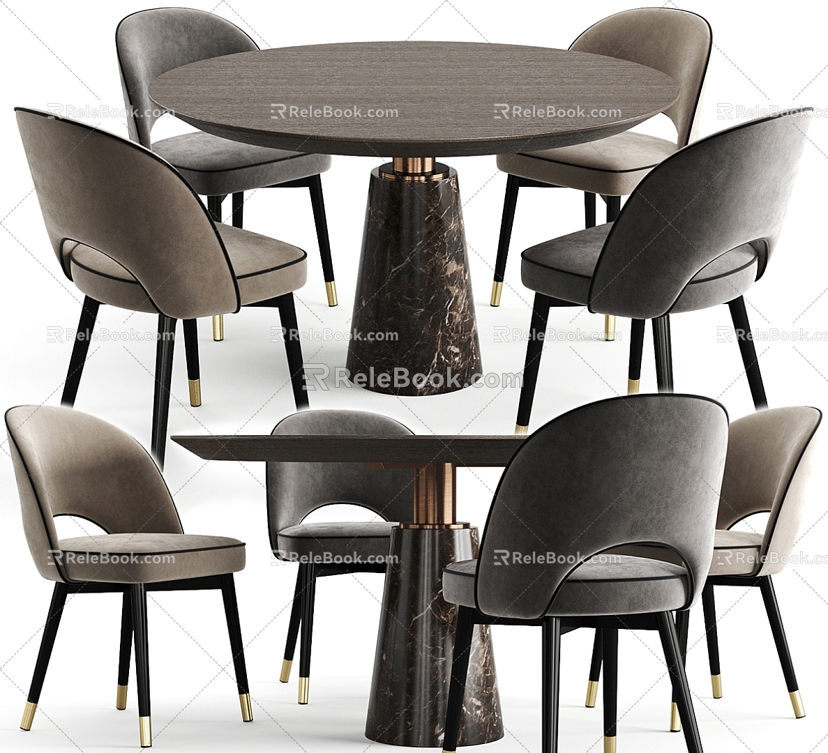 Modern Dining Table and Chair Combination Modern Table and Chair Dining Table Table and Chair Dining Table and Chair Home Furniture Leisure Chair Simple Dining Room 3d model