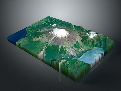 Geography, topography, mountain shape, ridge, ridge, valley, mountain range, canyon, geomorphology, mountain peak, mountain body 3d model