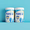 Nu Food Famna Nutritional Food Cans Featuring 15 Plus Label On Blue Background