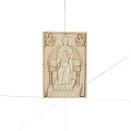Intricate Carved Stone Wall Hanging With Religious Figures Design