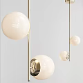 Modern White Spherical Chandelier with Metal Frame for Home Interior Decor