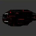 Modern Black Structure With Red Accent Lines And White Basketball Design