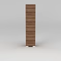 Walnut Wood Storage Cabinet with Modern Minimalist Design and Supporting Legs