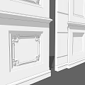 Decorative Wall Paneling in Three Different Designs for Modern and Classic Interiors 3d model