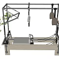Professional Pilates Reformer Machine With Metal Frame Sliding Platform And Handles