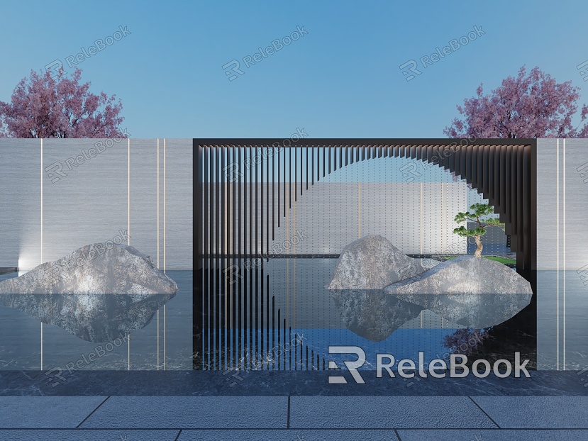 modern landscape wall model