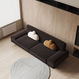 Modern double sofa 3d model