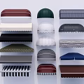 Diverse Awnings With Various Styles Colors And Shapes For Exterior Use