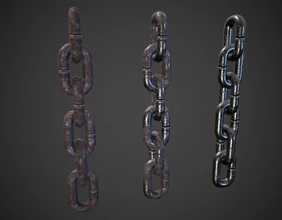 Industrial LOFT Chain Chain Chain Chain Chain Chain Chain Chain Rusty Chain 3d model