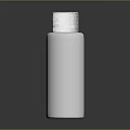 White Cosmetic Bottle With Black Press Pump And YOUR DESIGNER HERE Text