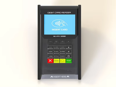 POS card reader credit card reader 3d model