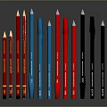 Modern Design Assorted Color Pens With Red Blue Black Options And Brand Logos
