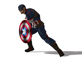 Modern Captain America Marvel Captain America 3d model