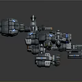 Mech Warrior Mech Soldier Machine Battlearm Mechanical Battlearm Machine Fighter Robot 3d model
