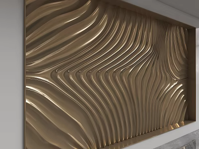 Modern background wall 3d model