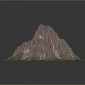 3D Rendered Mountain Landscape With Red Rocky Peaks And Green Vegetation
