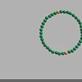 Green Beaded Bracelet With Gold Accent Beads Minimalist Fashion Jewelry Design