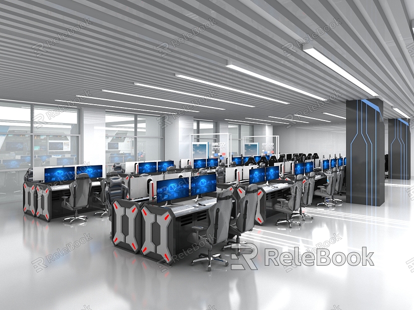 Command Center Media Hall Intelligent Console Industrial Operation Desk Technology Booth Security Monitoring Desk Dispatching Computer Desk Baking Paint Desk Workbench Computer Room Furniture Splice Screen model