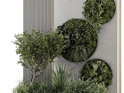 Modern Plant Wall Plant Heap model