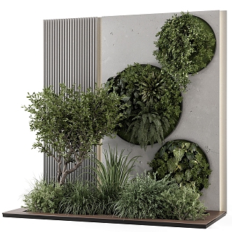 Modern Plant Wall Plant Heap 3d model