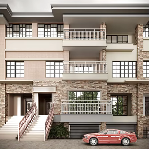 Modern single-family villa villa architectural appearance 3d model