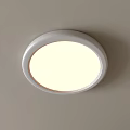 Round White Modern Flush Mount Ceiling Light with Soft Illumination on Ceiling 3d model