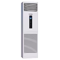 Vertical White Air Conditioner Fan With Digital Display And Control Panel