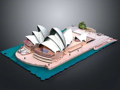Sydney Opera House Interior Modern Electronic Audio And Lighting Systems Design 3d model