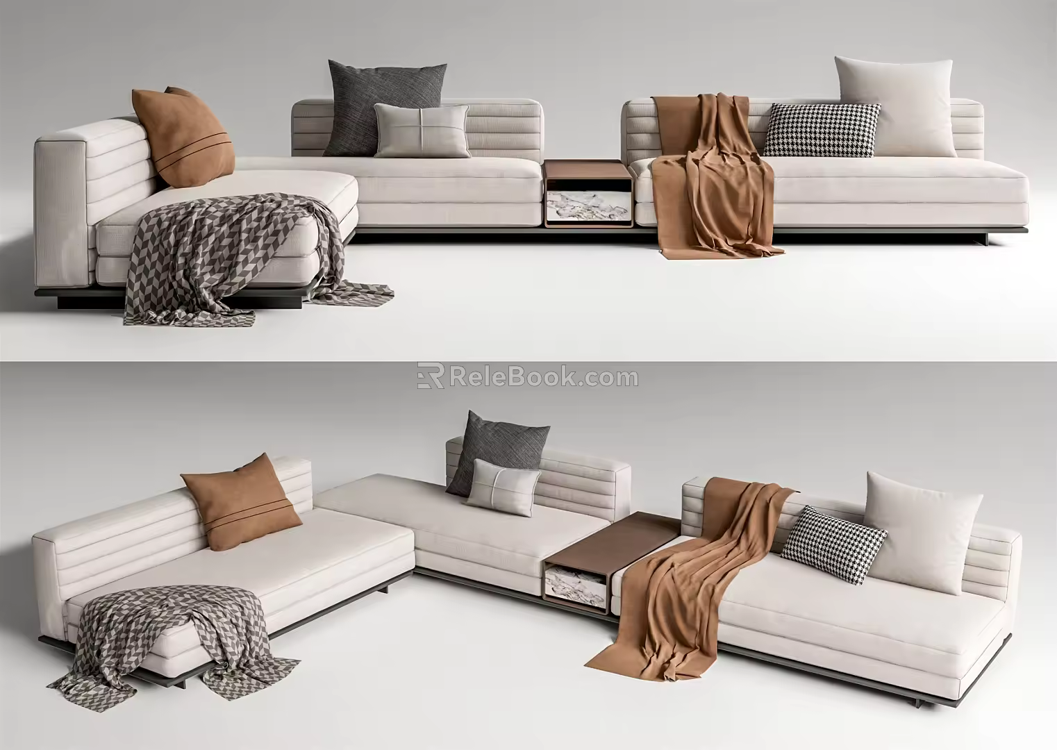modern corner sofa Minotti roger multiplayer sofa multiplayer sofa 3d model